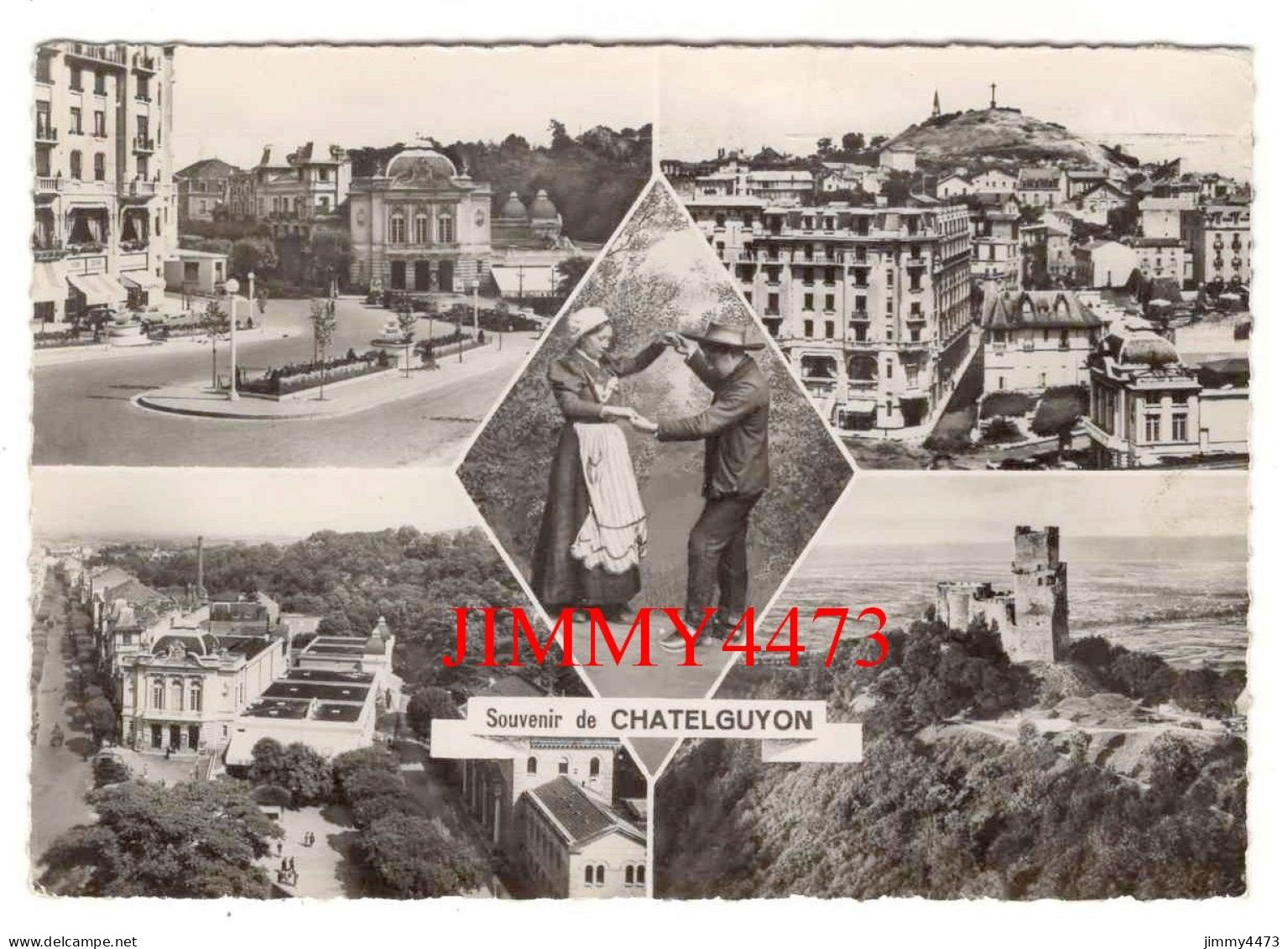 CPM - CHATELGUYON En 1955 - Place Brosson - Vue Générale - Edit. C A P  Paris - Châtel-Guyon