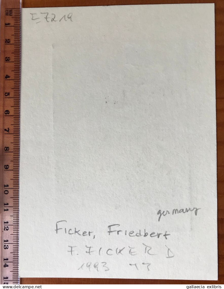 Ex-libris Friedbert Ficker. Fôret Arbre Champignon. Exlibris Bookplate Friedbert Ficker. Forest Tree Mushroom - Exlibris