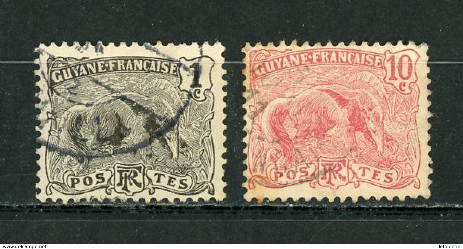 GUYANE (RF) - FOURMILIER   - N°Yt 49+53 Obli. - Used Stamps