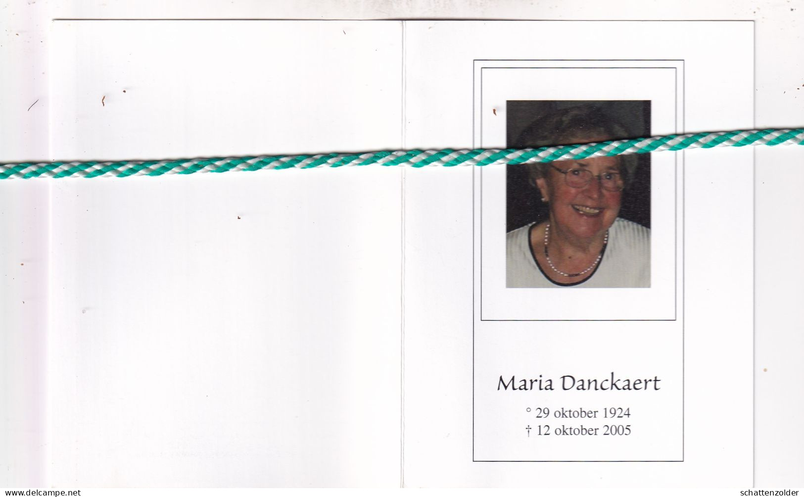 Maria Danckaert-Haegeman, Aaigem 1924, Meerbeke 2005. Foto - Décès