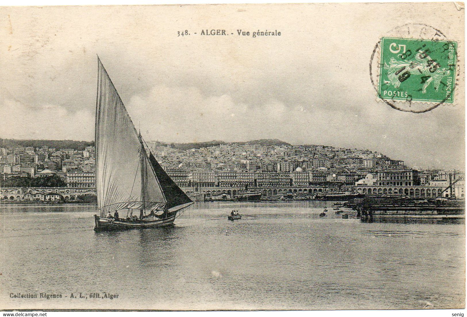 ALGERIE - ALGER - 348 - Vue Générale - Collection Régence A. L. édit. Alger (Leroux) - - Alger