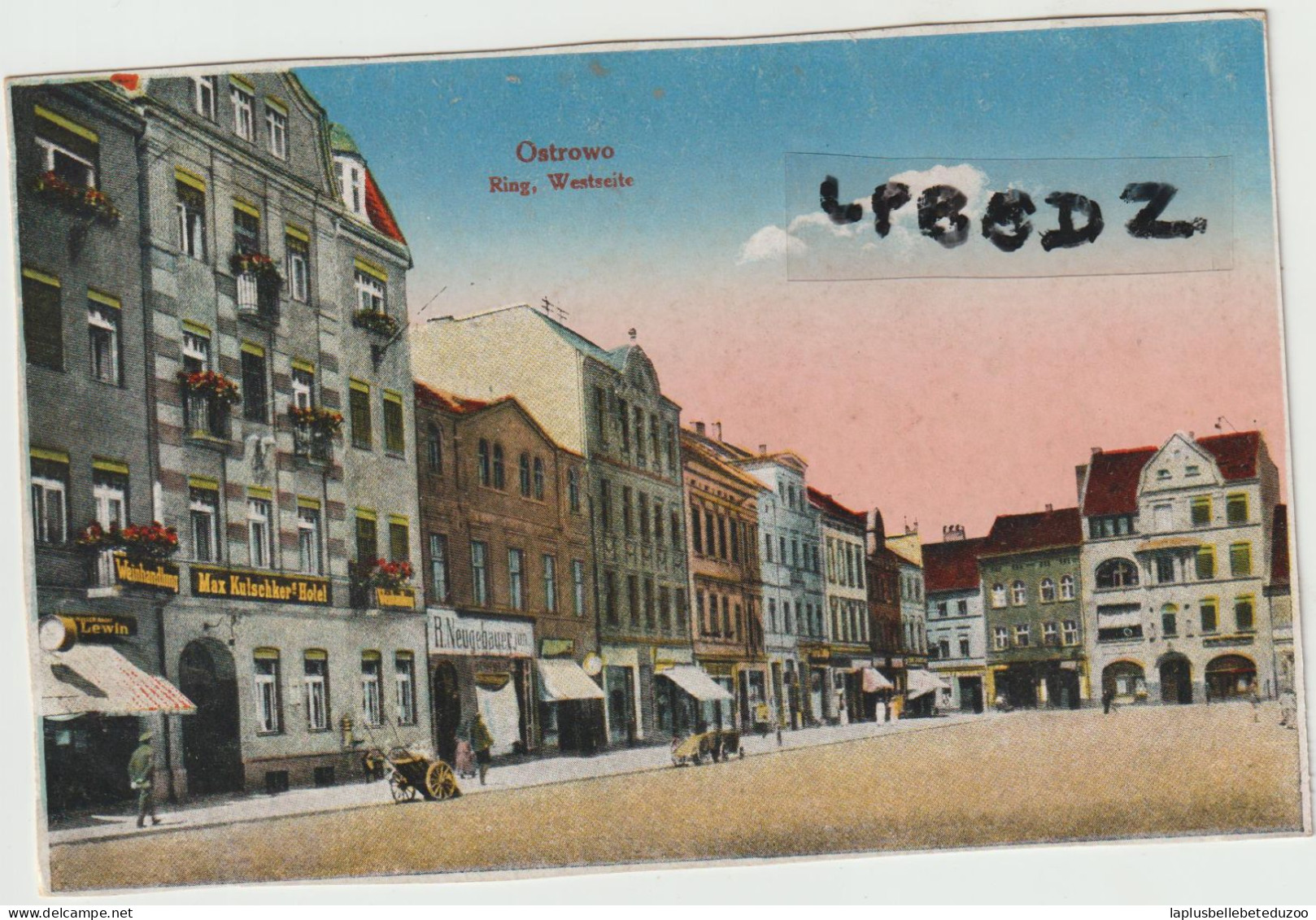 CPA - POLOGNE - OSTROWO - Ring Westseite - Hotel Max Kulschker - Vers 1920 - Pologne