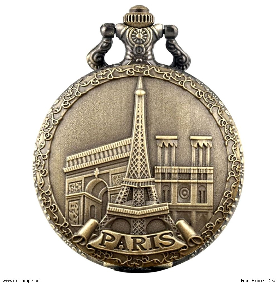 Montre Gousset NEUVE - Paris La Tour Eiffel Notre Dame Arc De Triomphe - Montres Gousset