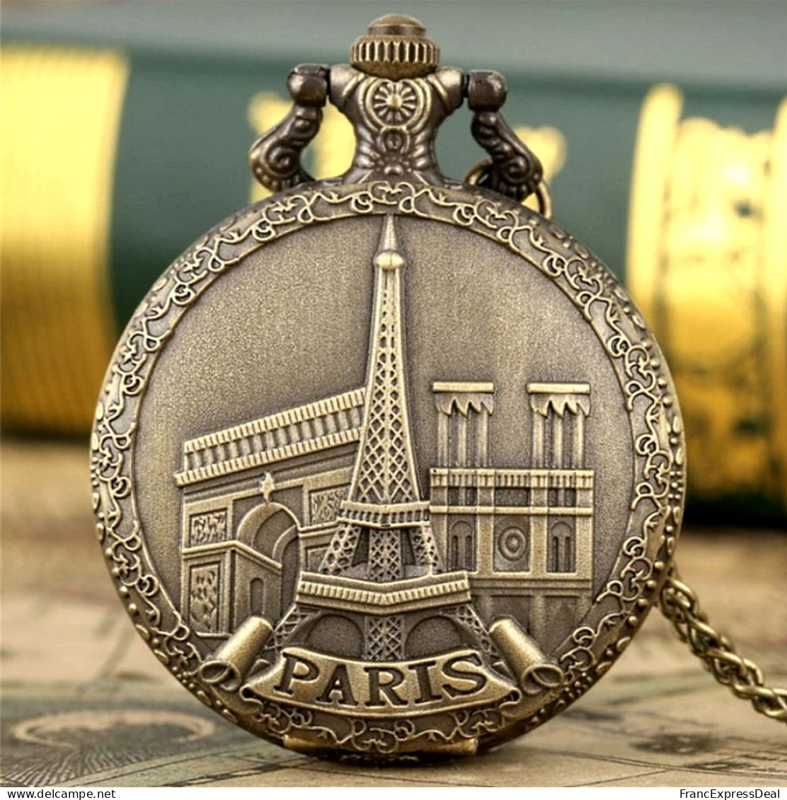 Montre Gousset NEUVE - Paris La Tour Eiffel Notre Dame Arc De Triomphe - Taschenuhren