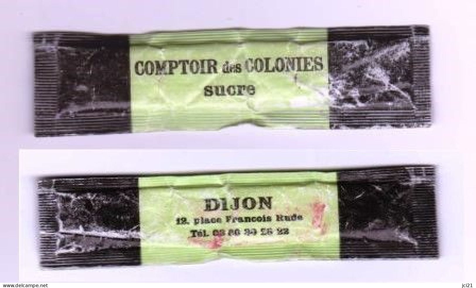 Stick De Sucre, Sugar " COMPTOIR DES COLONIES - Dijon " (scan Recto-verso) [S316]_D429 - Sucres