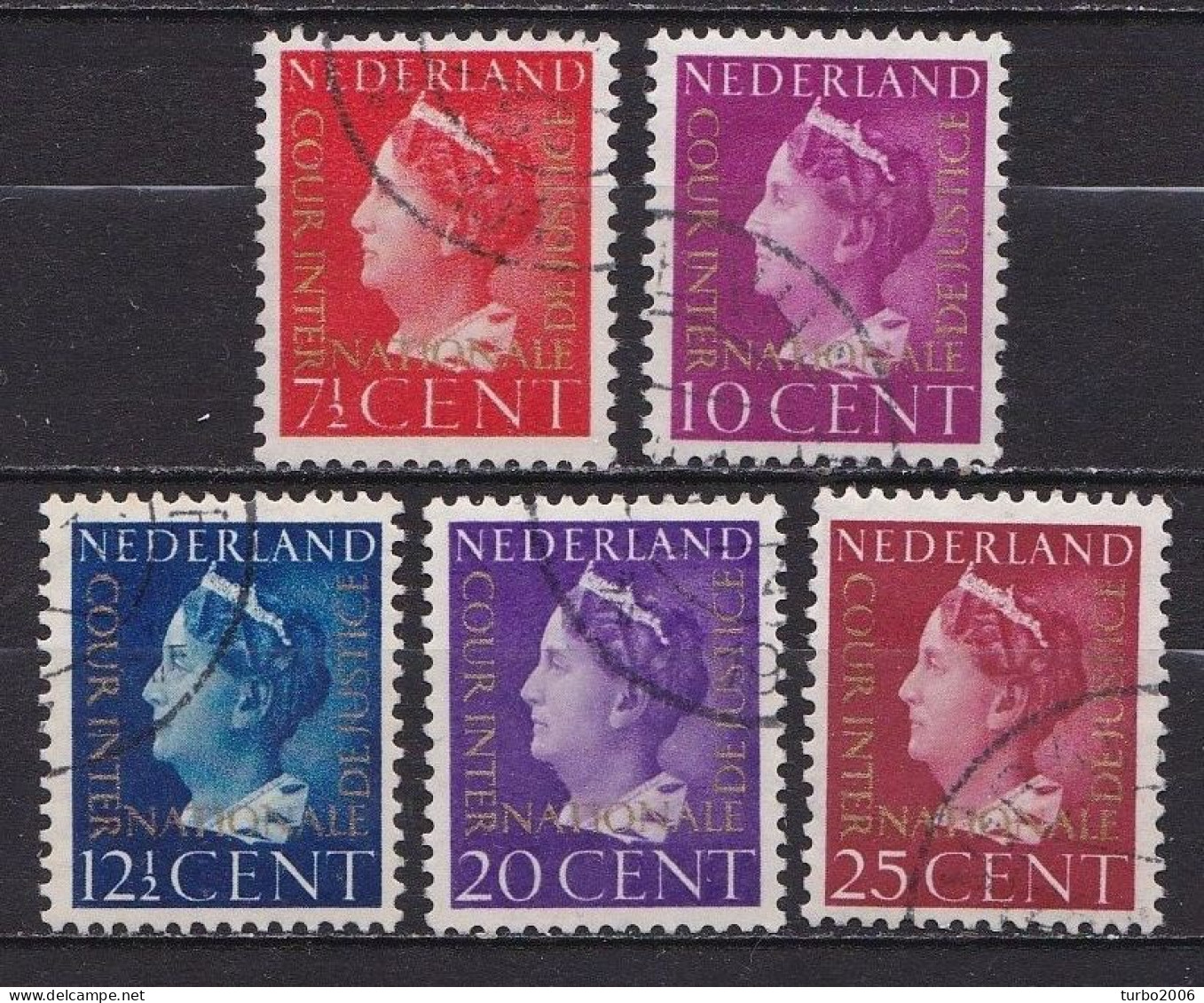 1947 C.I.D.J. Dienstzegels Met Gouden Opdruk NVPH D 20 / 24 - Officials