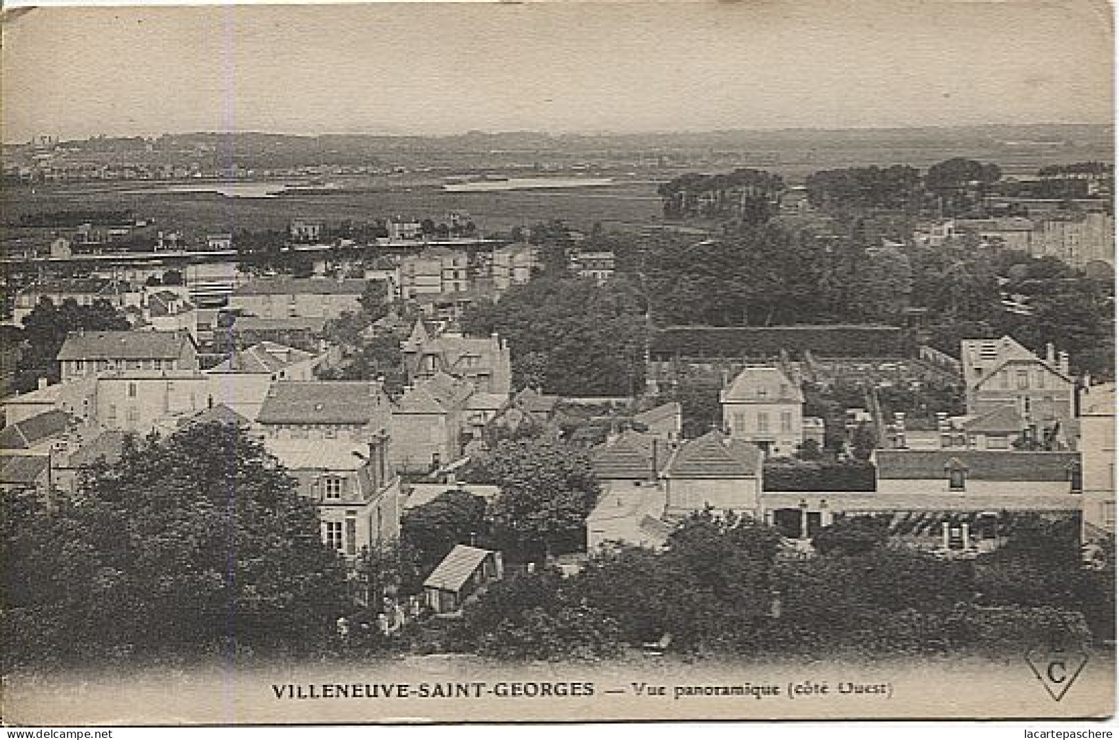 X120414 VAL DE MARNE VILLENEUVE SAINT GEORGES VUE PANORAMIQUE COTE OUEST - Villeneuve Saint Georges