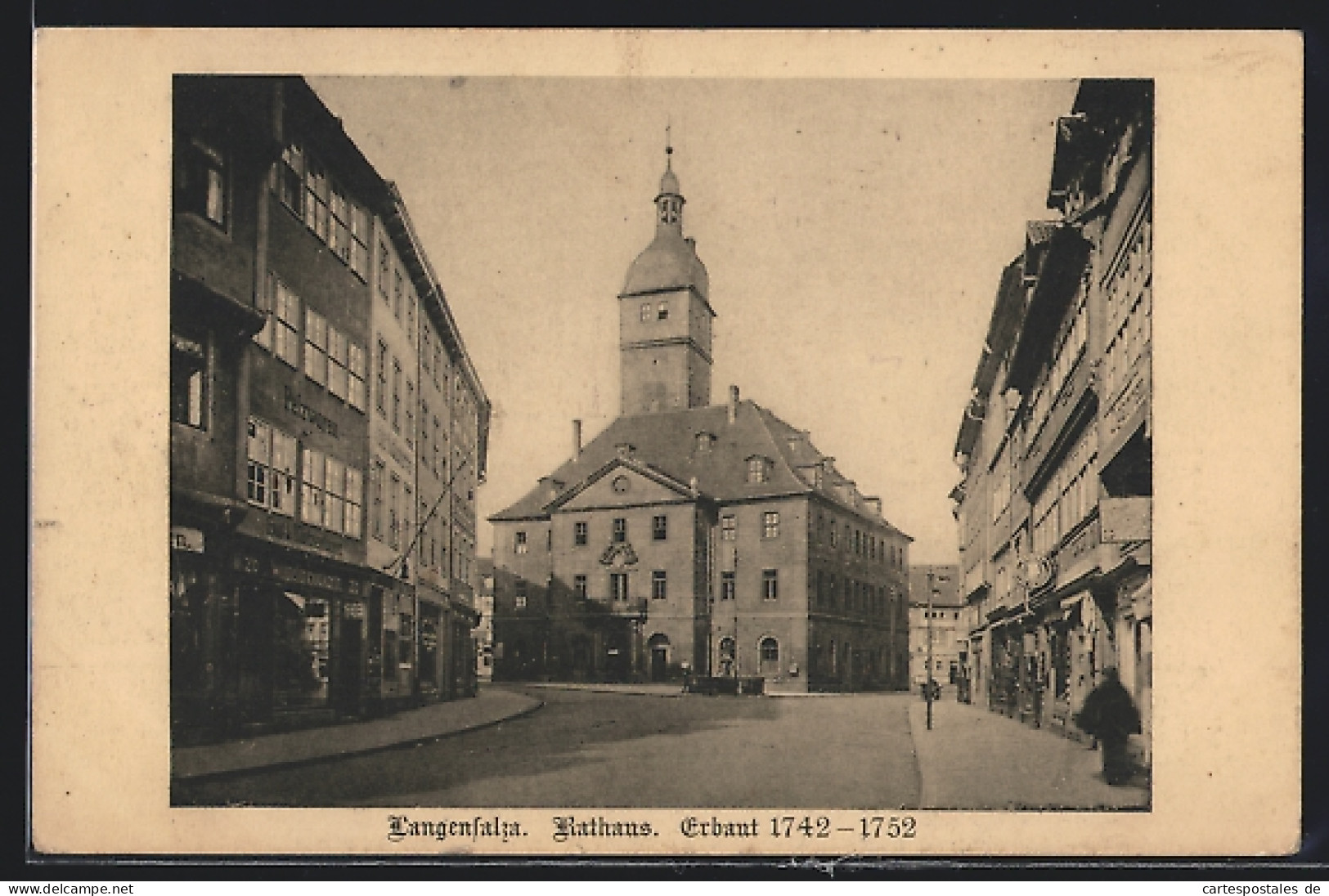 AK Langensalza, Strassenpartie Am Rathaus  - Bad Langensalza