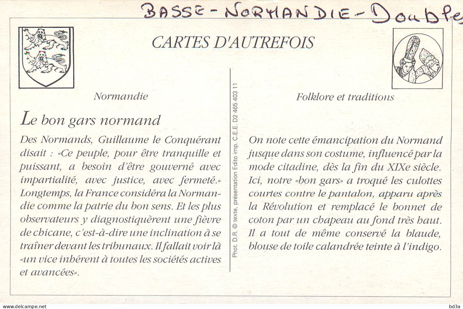 NORMANDIE BON GARS NORMAND REPRODUCTION  - Haute-Normandie