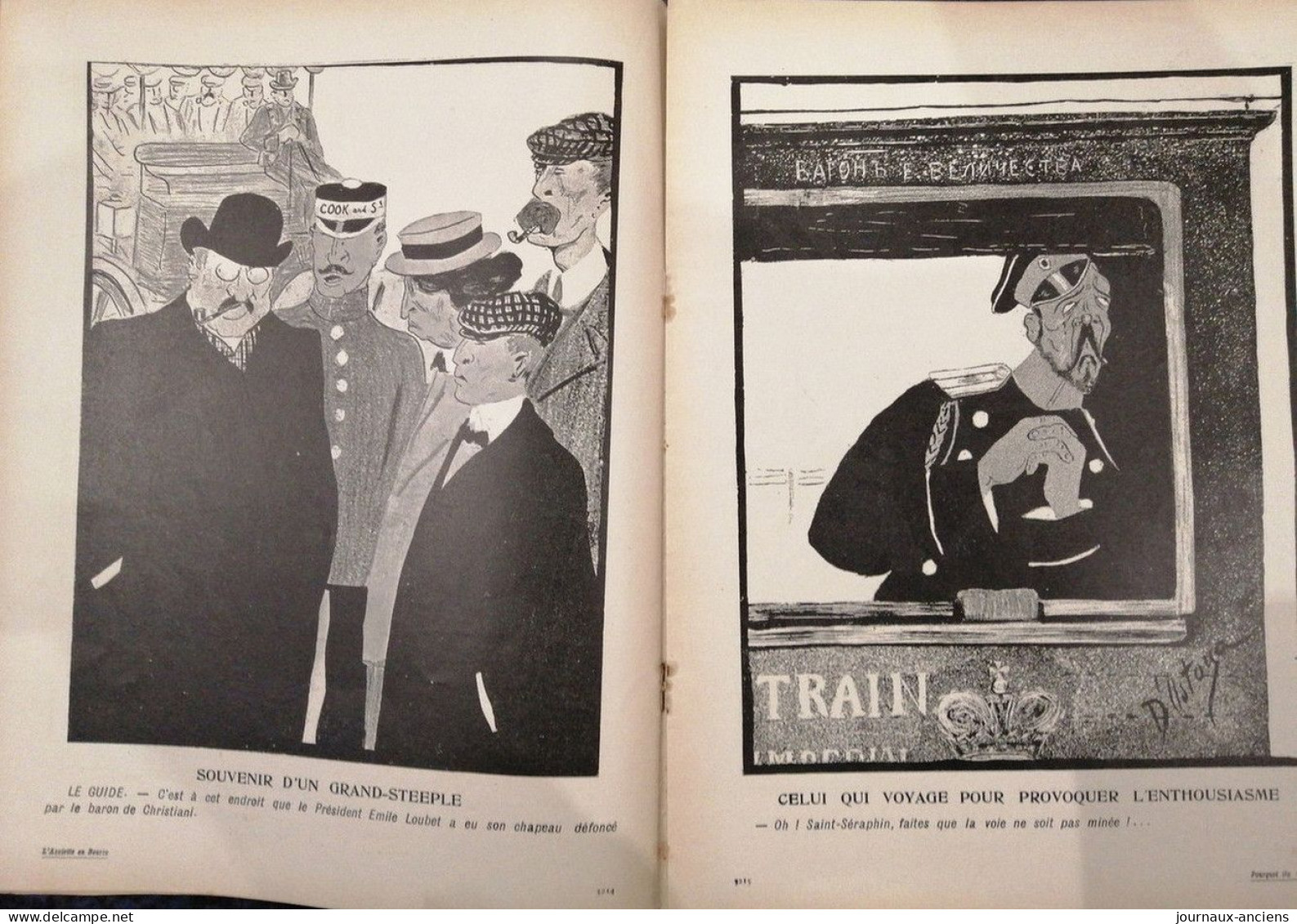 1904 Revue Ancienne " L'ASSIETTE AU BEURRE " N° 194 + SUPPLÉMENT - POURQUOI ILS VOYAGENT ....