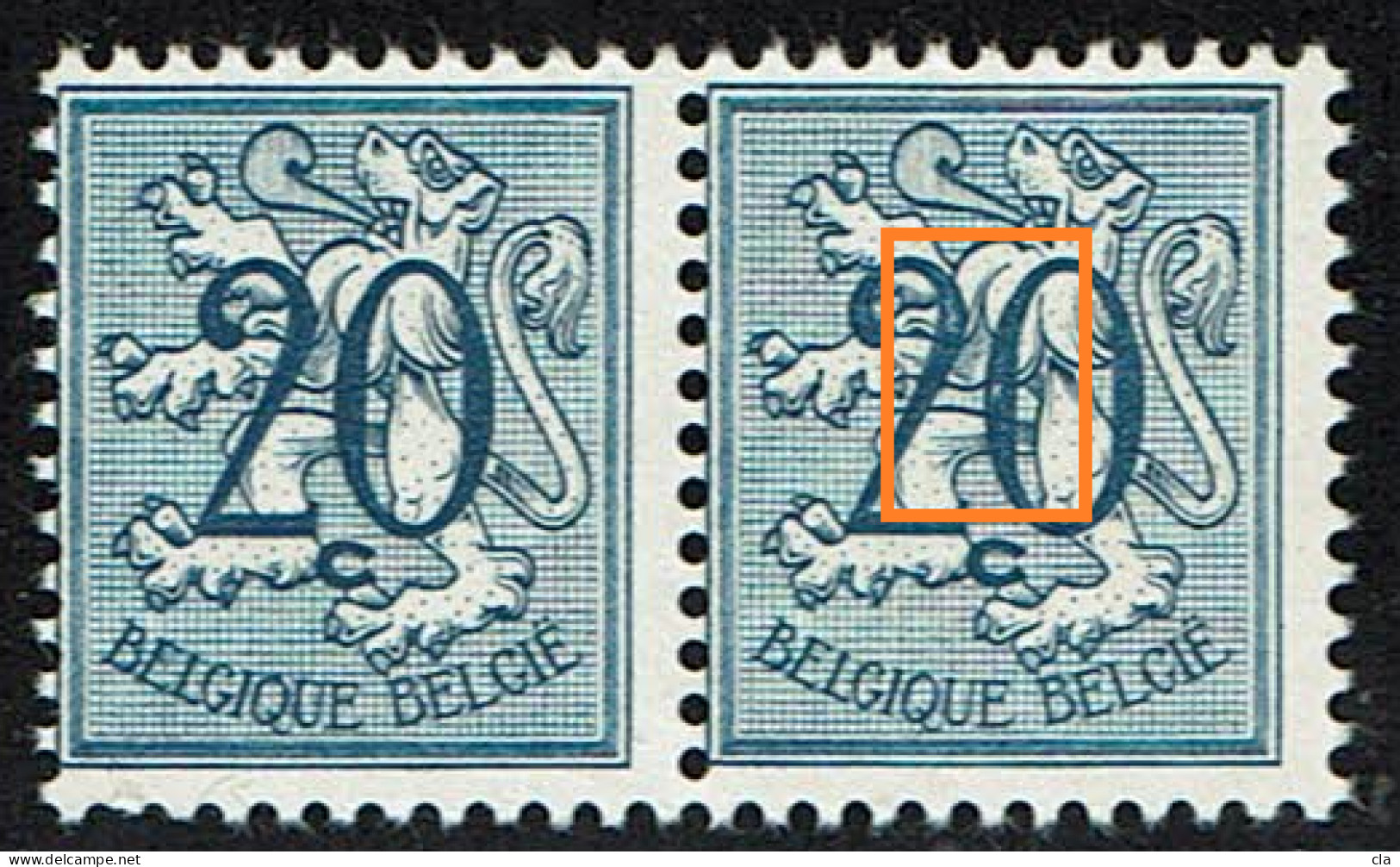 841  Paire   **  Cu  T2  20 Creux Et Blanc - 1931-1960