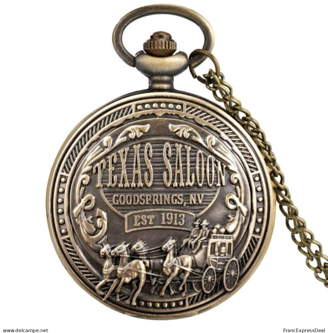 Montre Gousset NEUVE - Far West Cow Boy Texas Saloon Diligences - Taschenuhren