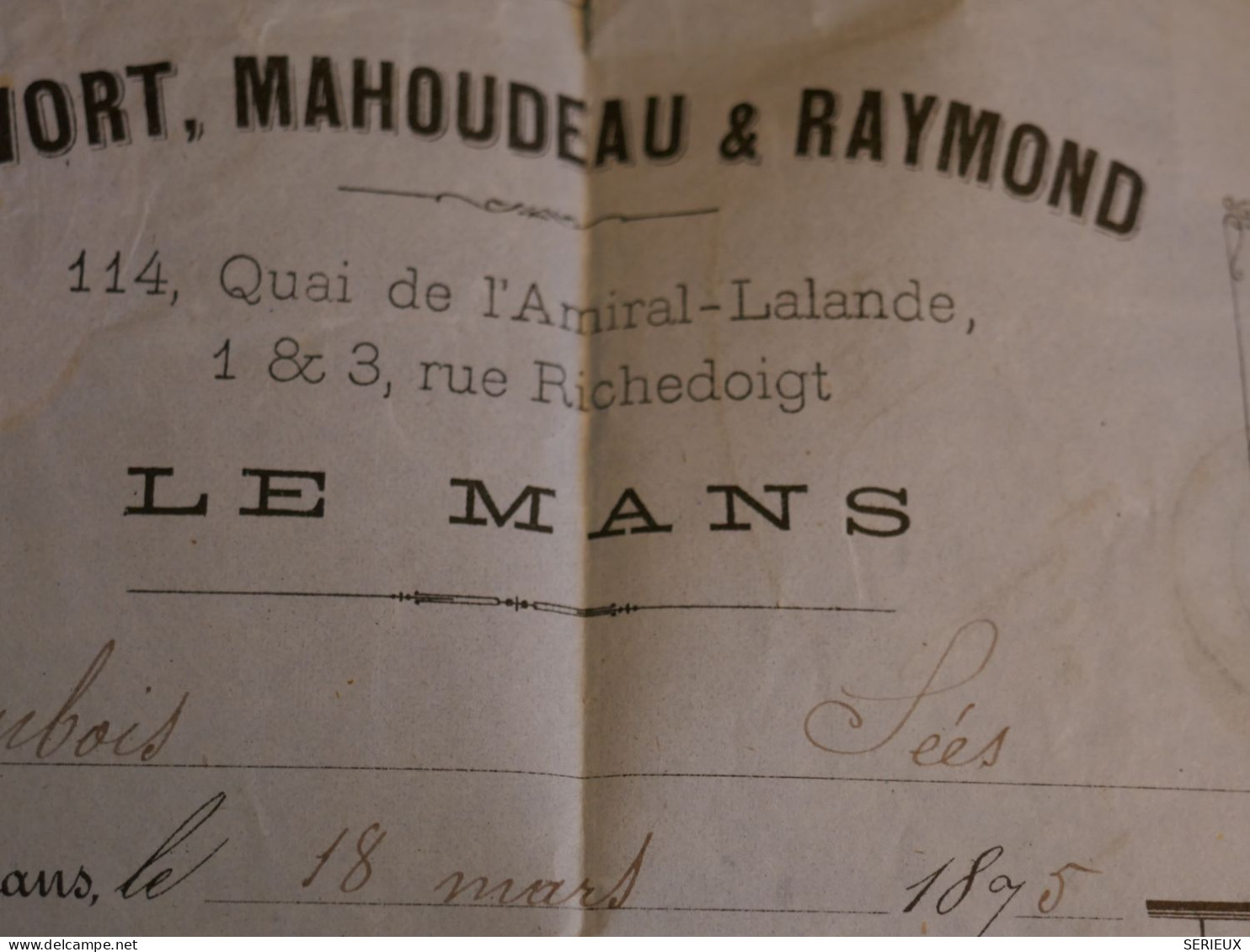 DP3  FRANCE  LETTRE  . 1875 LE MANS A SEES + CERES N°60 +AFF. INTERESSANT++ - 1849-1876: Période Classique