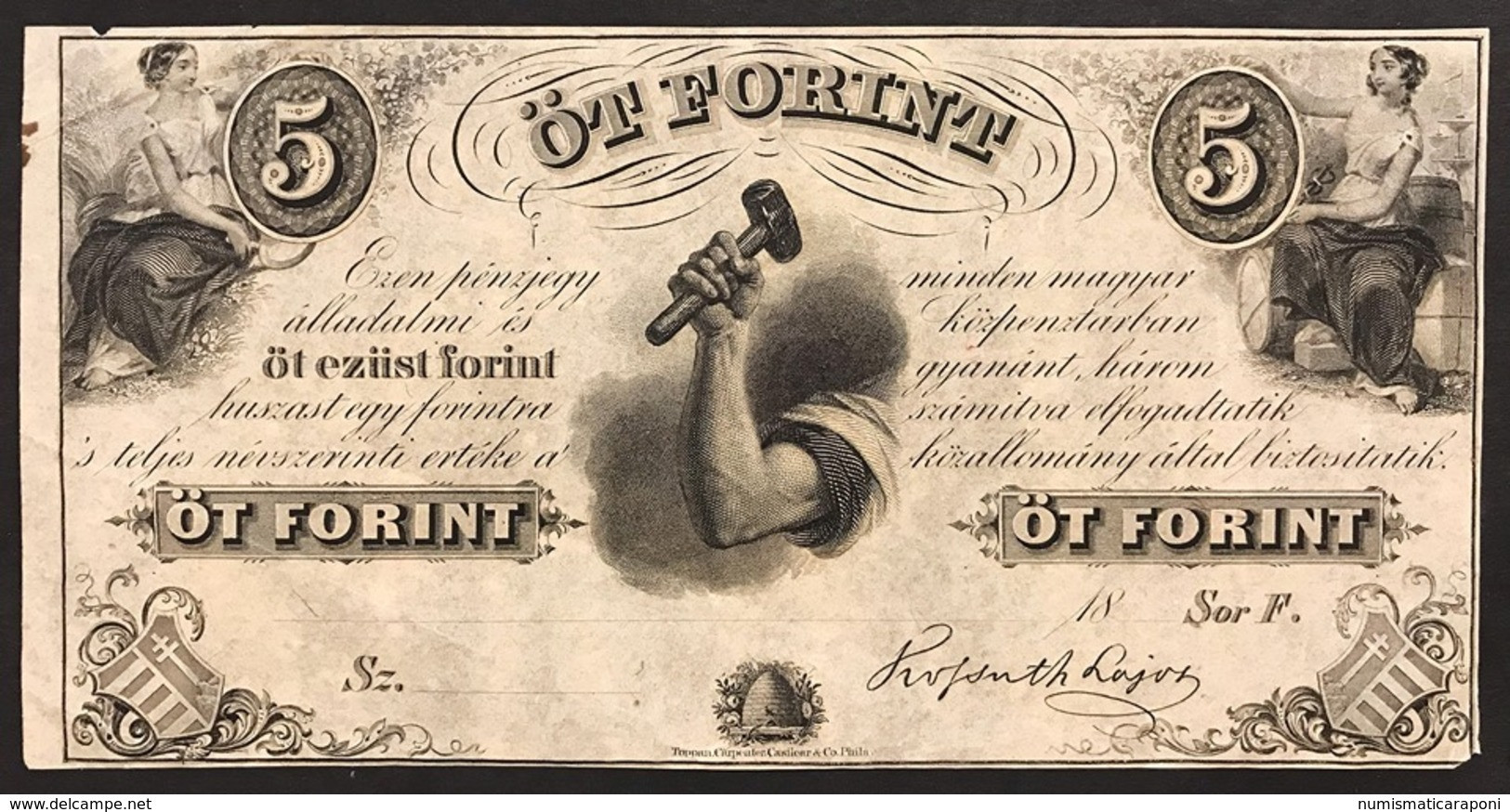 UNGHERIA Hungary 5 Forint Undated 1852 KM#S143  LOTTO 2955 - Ungheria