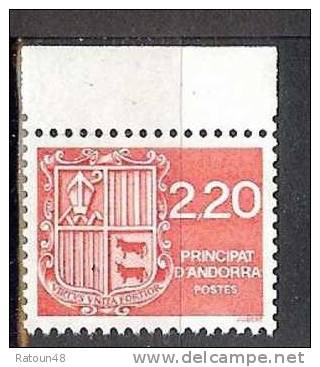 Blason D'Andorre  N° 366 - Timbre Neuf ** - Principauté D'Andorre - Unused Stamps