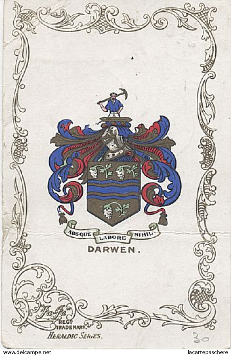 X9220 ANGLETERRE ENGLAND LANCASHIRE DARWEN ABSQUE LABORE NIHIL HERALDIC SERIES - Other & Unclassified