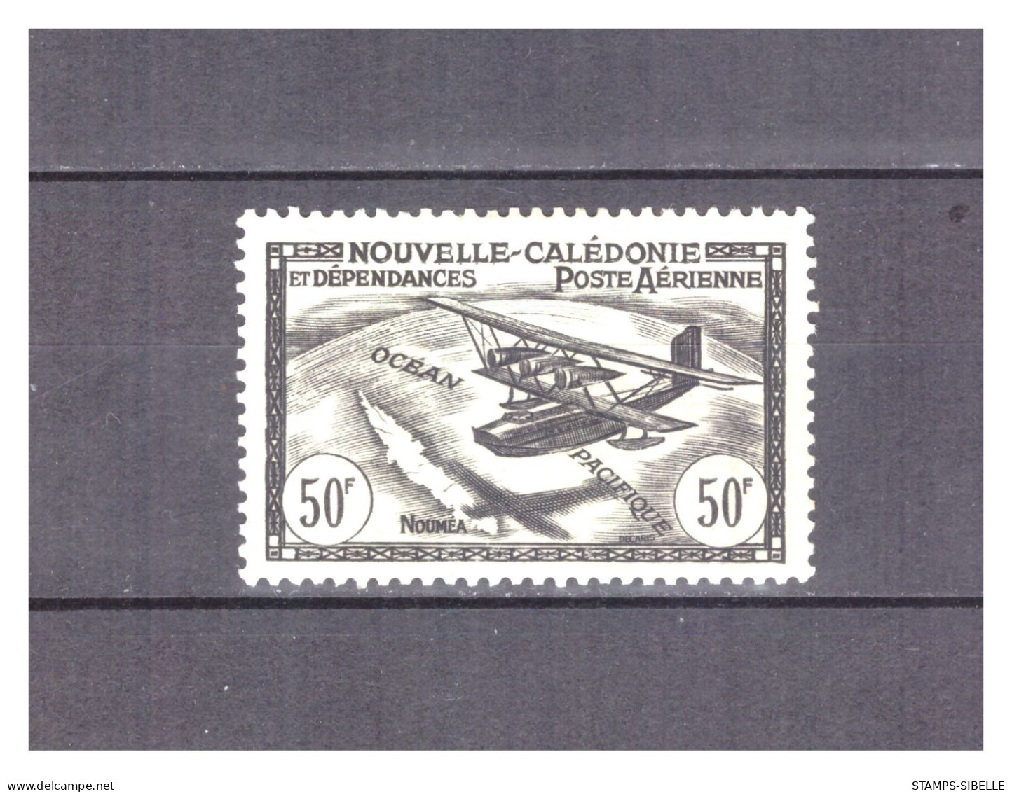 NOUVELLE  CALEDONIE .  PA  N °  45 .   50 F   NOIR   .  NEUF  * . SUPERBE . - Ungebraucht