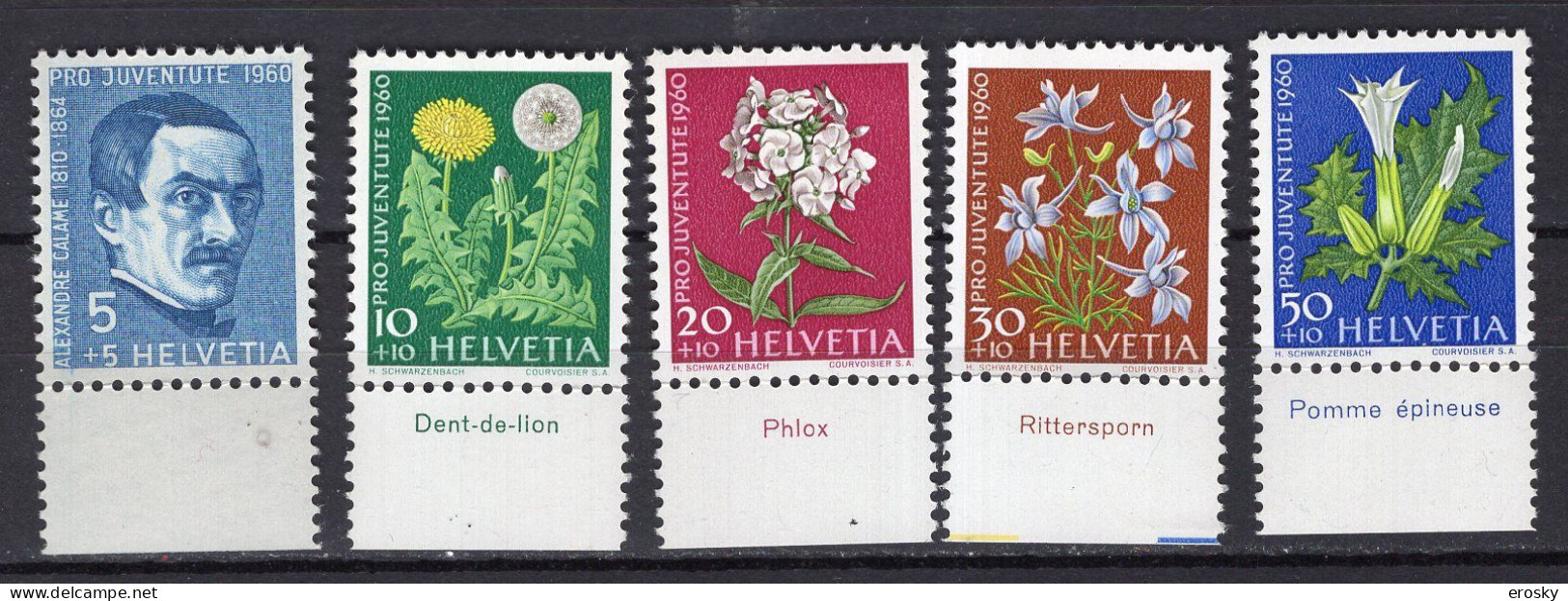 T3725 - SUISSE SWITZERLAND Yv N°668/72 ** Pro Juventute - Unused Stamps