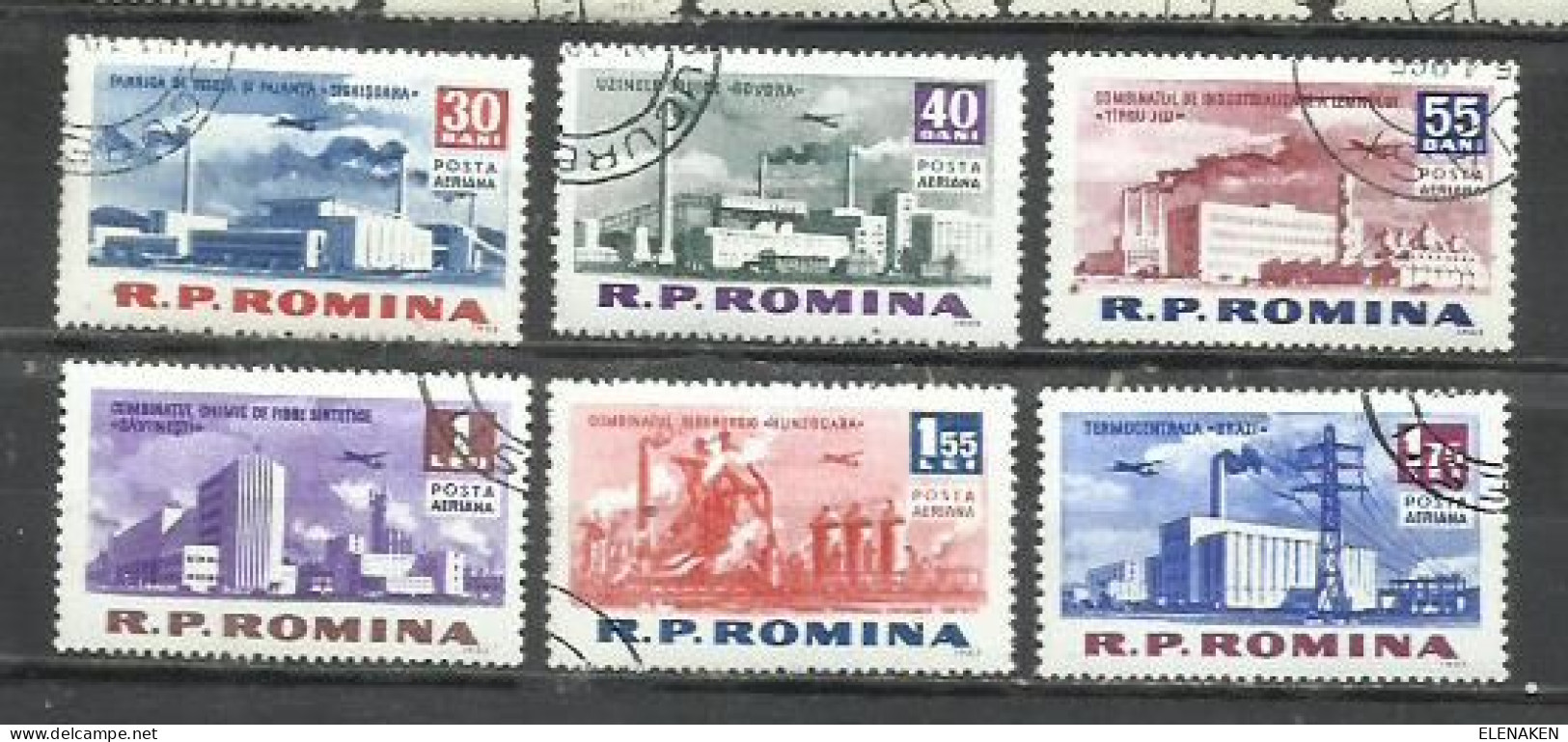 7529B-SERIE COMPLETA RUMANÍA 1963 AERÉOS AVIONES  Nº 167/172 - Used Stamps