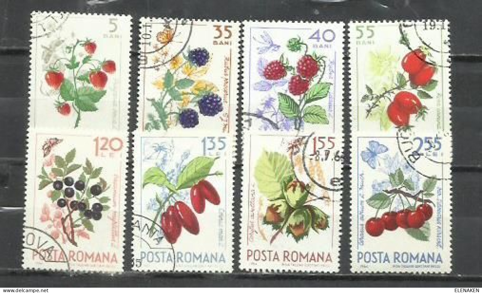 7529C-SERIE COMPLETA RUMANÍA 1964 VEGETALES FRUTALES 1964 Nº 2084/2091 - Gebraucht