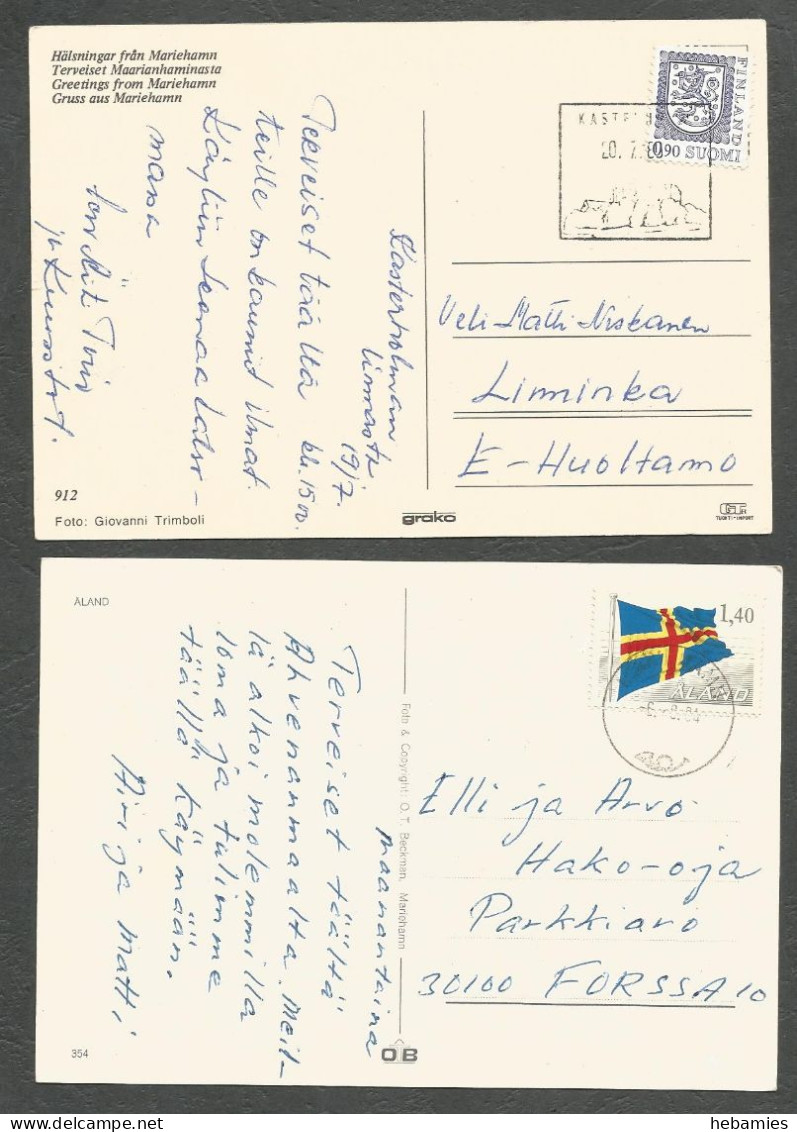 ÅLAND - MARIEHAMN - 2 Postcards - FINLAND - - Finland