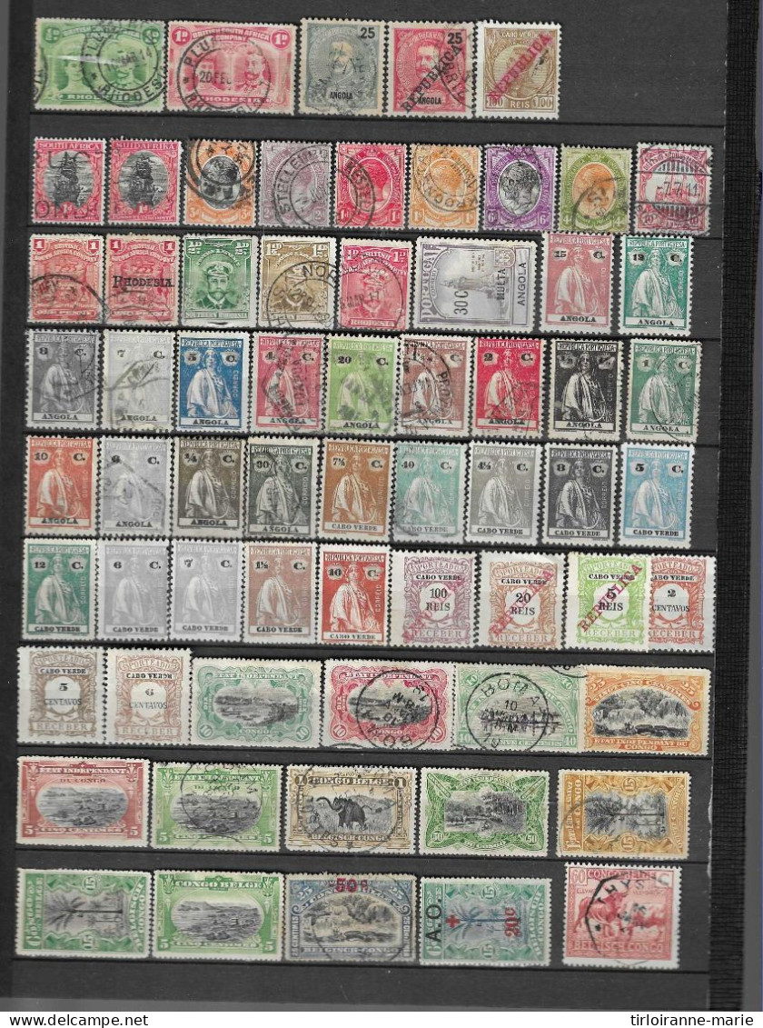 Lot Timbres Monde A Reclasser .tous Etats. - Collections (without Album)