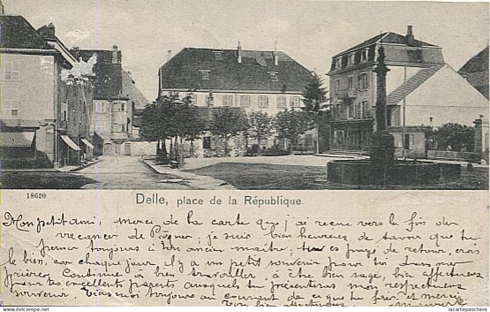 X120687 TERRITOIRE DE BELFORT DELLE PLACE DE LA REPUBLIQUE  PRECURSEUR AVANT 1904 - Delle