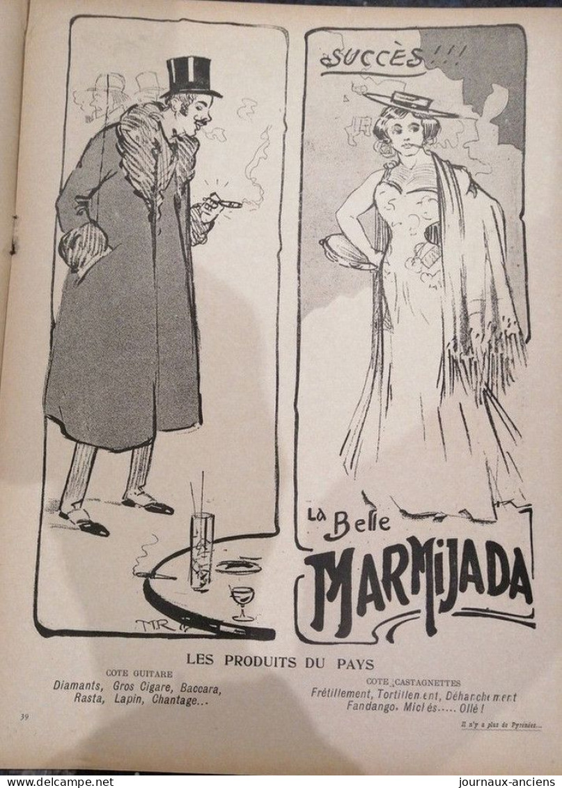 1905 Revue Ancienne " L'ASSIETTE AU BEURRE " N° 211 + SUPPLÉMENT - IL N'Y A PLUS DE PYRÉNÉES - MAURICE RAPEGNO .....