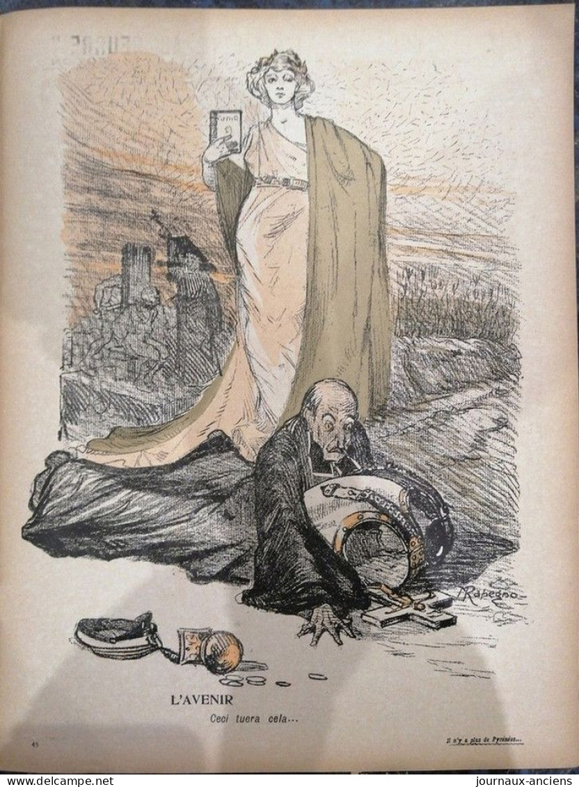 1905 Revue Ancienne " L'ASSIETTE AU BEURRE " N° 211 + SUPPLÉMENT - IL N'Y A PLUS DE PYRÉNÉES - MAURICE RAPEGNO .....