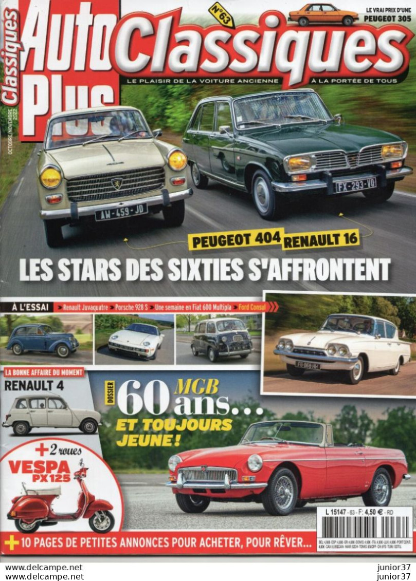 2 Auto Plus Classiques N°12  Decembre 2013/ Janvier 2014 & N°63 Octobre /novembre 2022, - 1950 - Heute