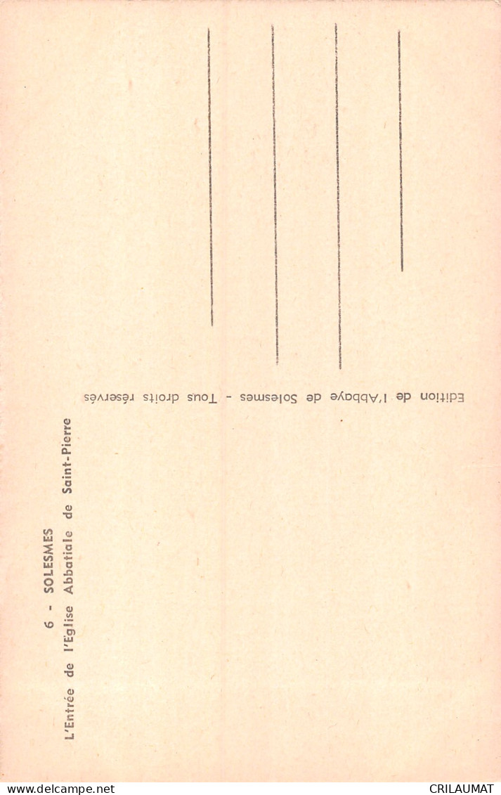 72-SOLESMES-N°T5160-H/0057 - Solesmes