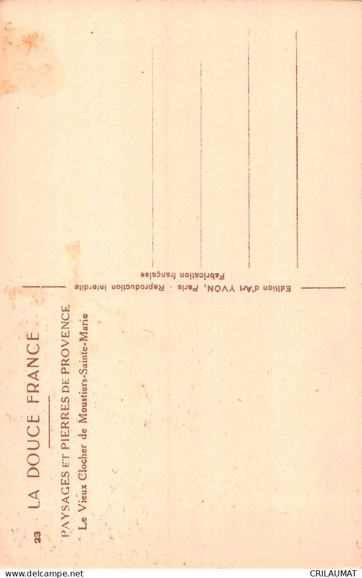 04-MOUSTIERS SAINTE MARIE-N°T5161-A/0049 - Autres & Non Classés