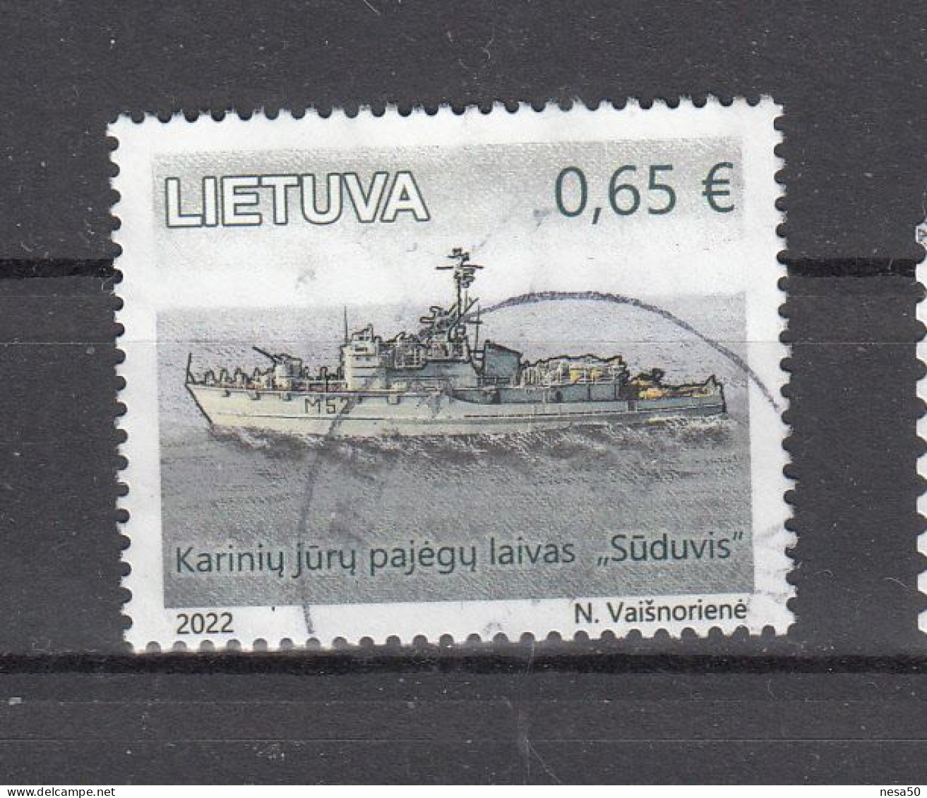 Litouwen 2022 Mi Nr 1378, Mijnenveger „LKL Sūduvis“, Ship - Lituanie
