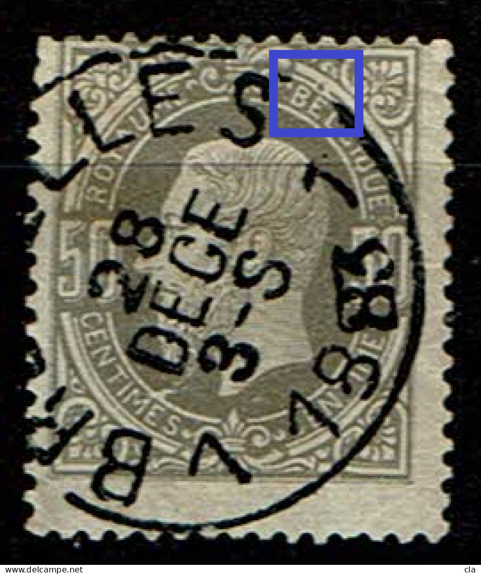 35  Obl  Tache Noire Sur BE - 1869-1883 Leopold II.