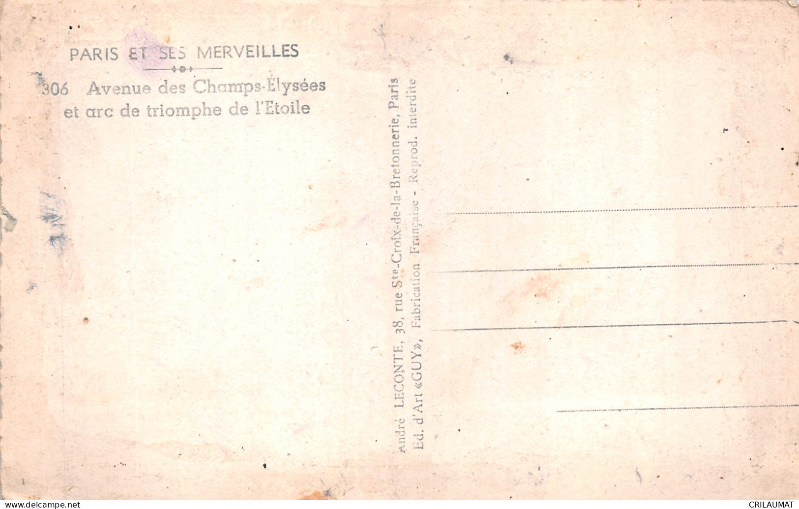 75-PARIS AVENUE DES CHAMPS ELYSEES-N°T5161-C/0321 - Champs-Elysées