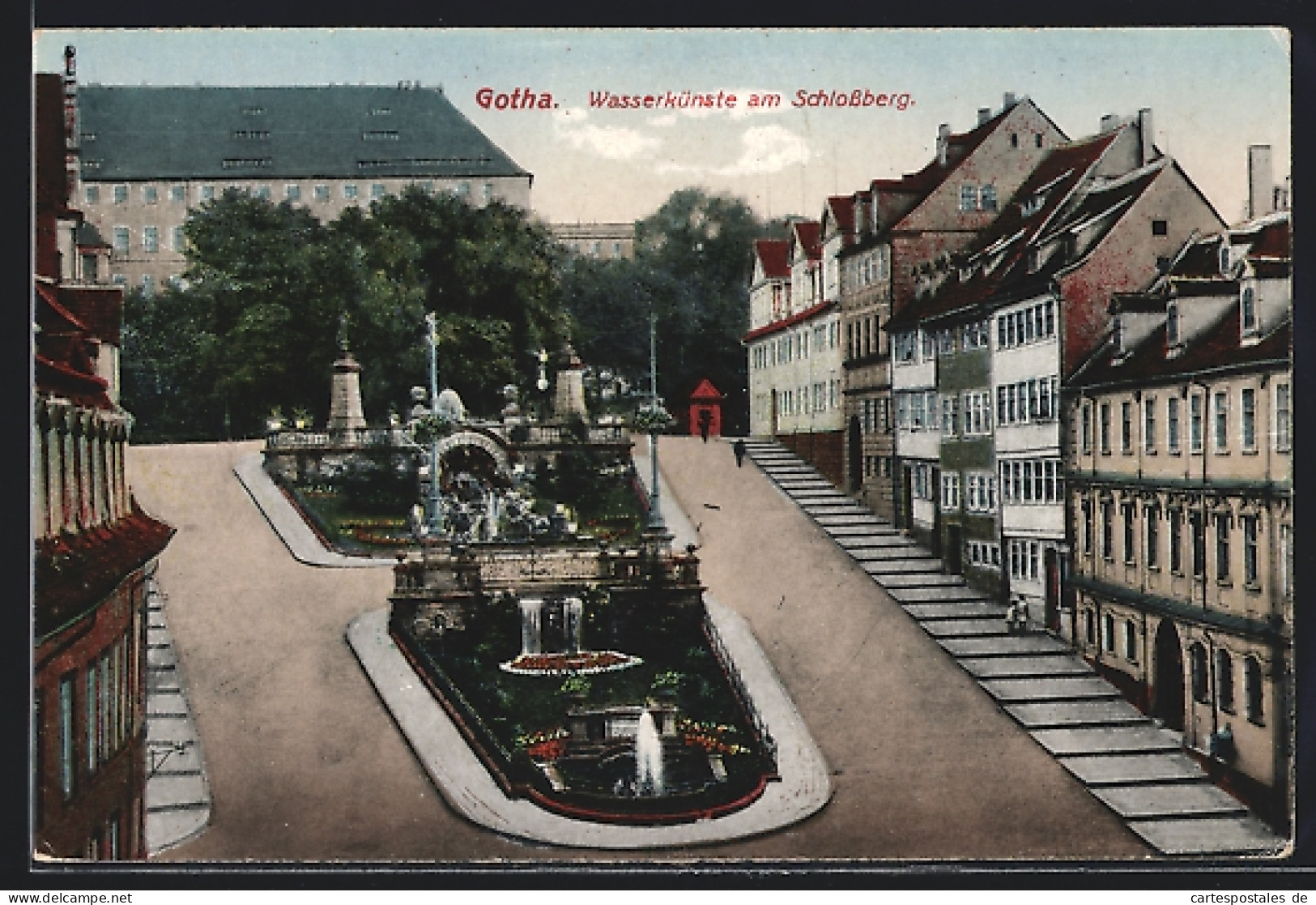 AK Gotha, Wasserkünste Am Schlossberg  - Gotha