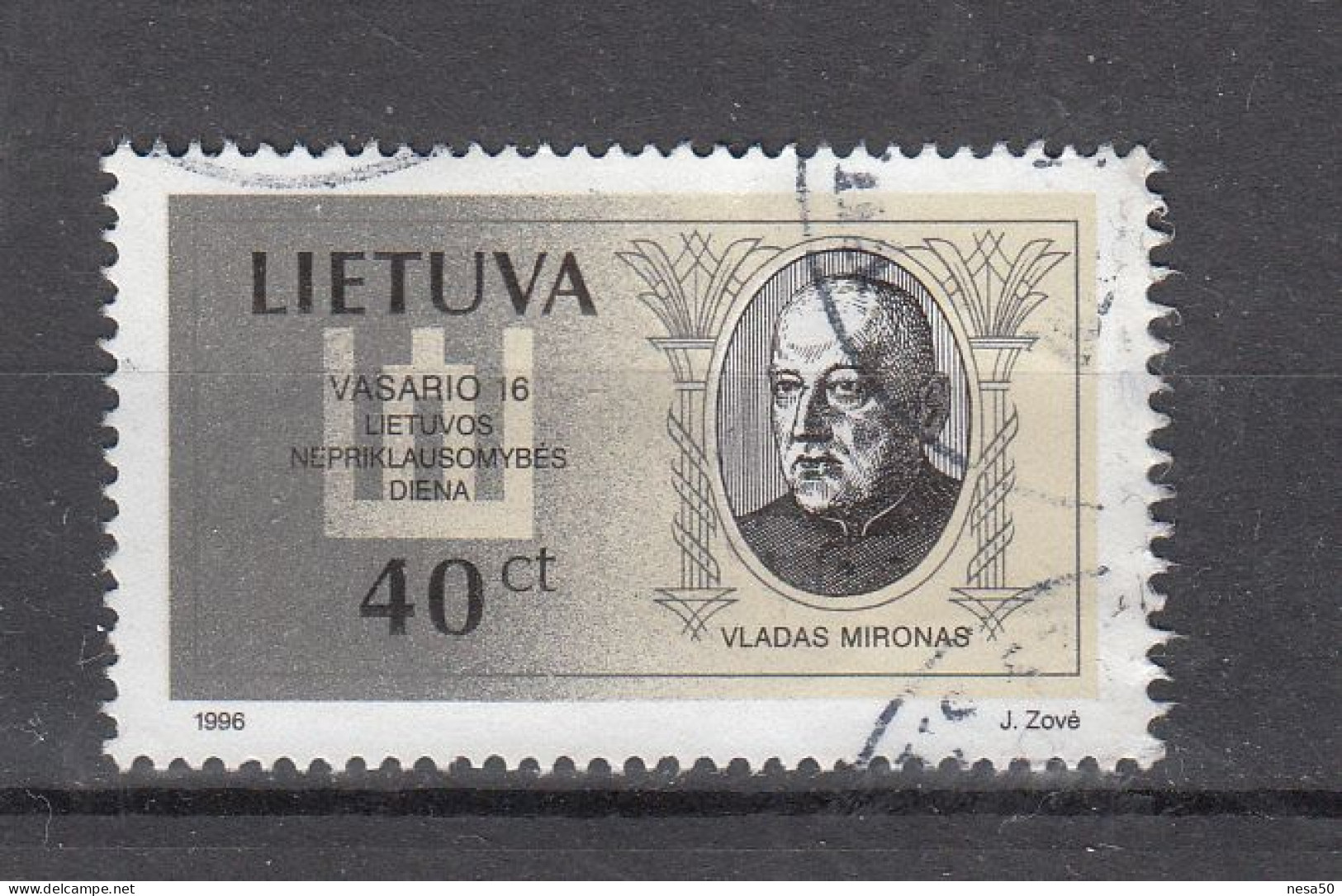 Litouwen 1999 Mi Nr 606,   Vladas Mironas - Lituanie