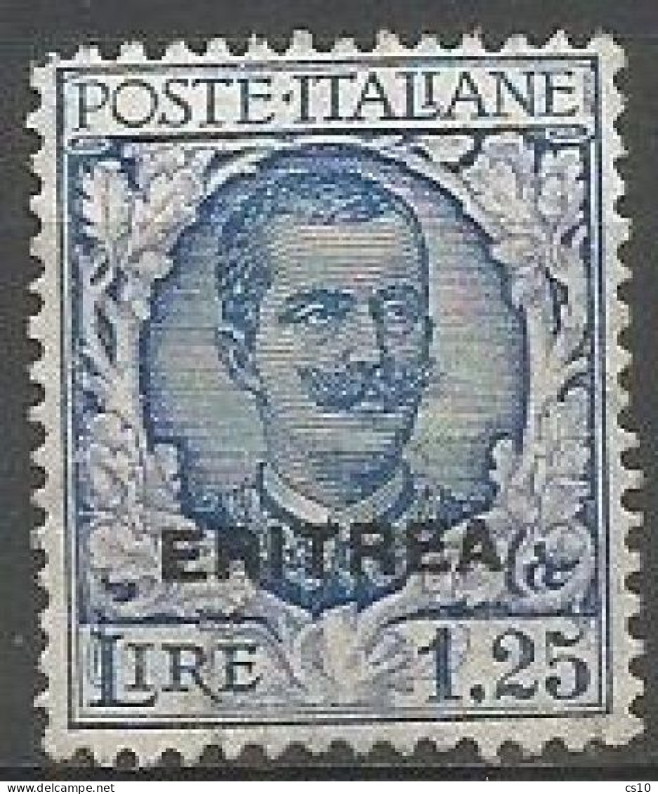 Eritrea Italy Colony - 1926 Ordinarie Floreale Lire 1,25 OVPT "ERITREA" - VFU - Eritrea
