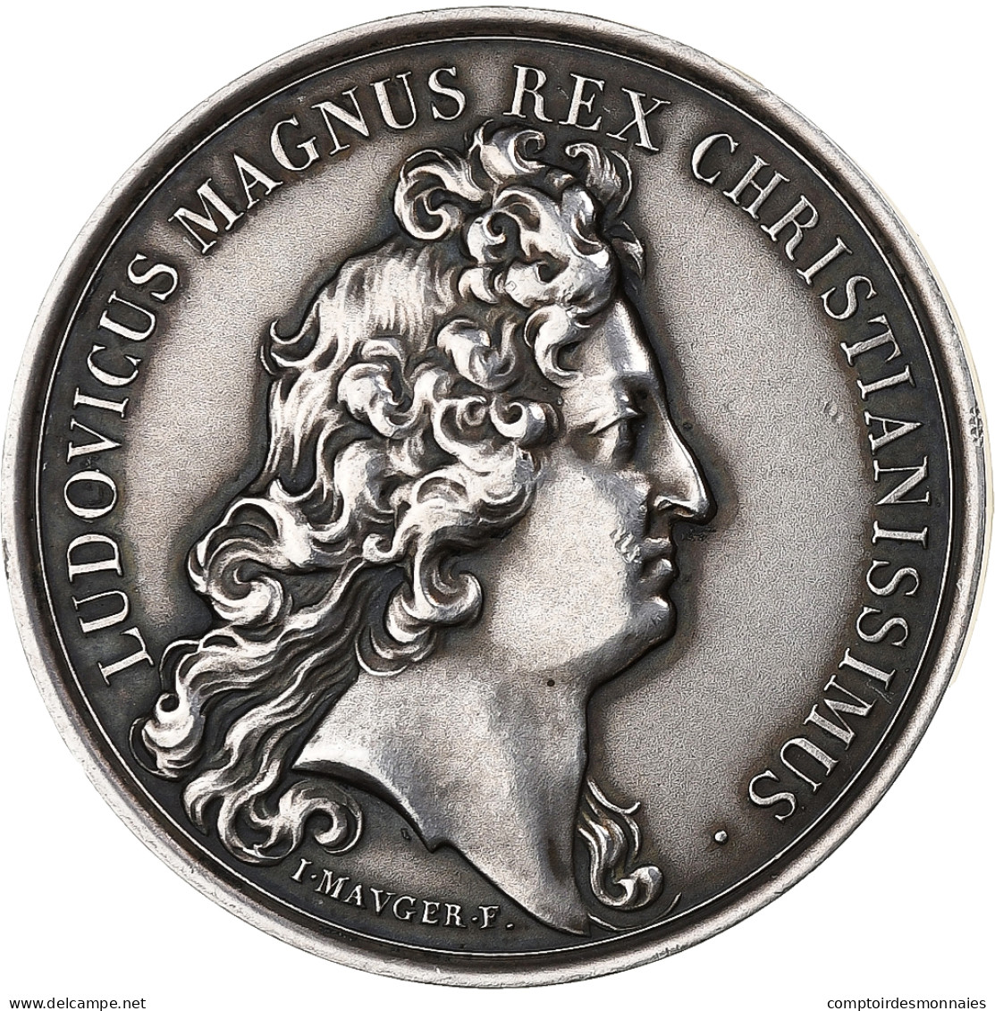 France, Médaille, Louis XIV Le Grand, Argent, Mauger, Refrappe, TTB+ - Sonstige & Ohne Zuordnung