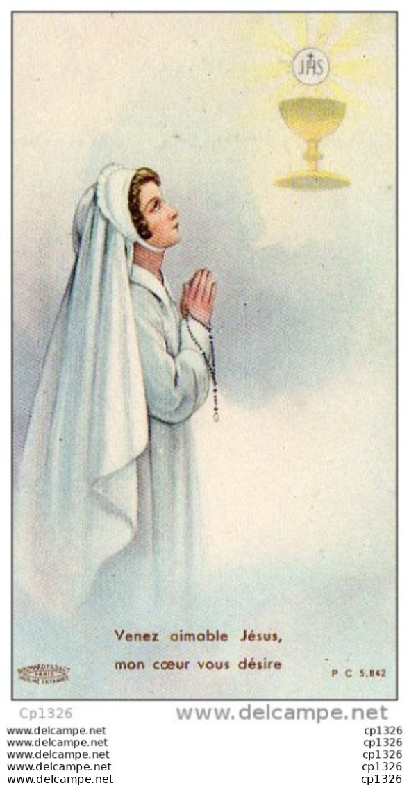 510Bf   Image Pieuse Souvenir 1ere Communion église De Laragne (05) 13 Juin 1954 - Religion & Esotérisme
