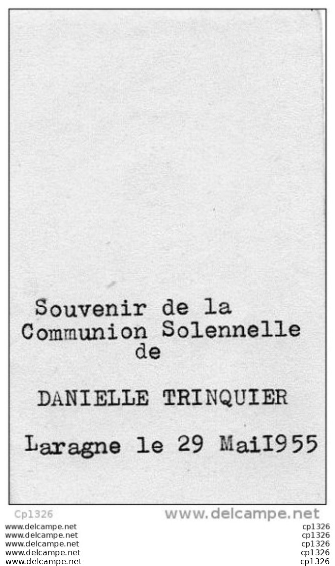 510Bf  Lot 2 Images Pieuses Souvenir Communion Solennelle église De Laragne (05) Daniele Trinquier En 1955 - Religion & Esotérisme