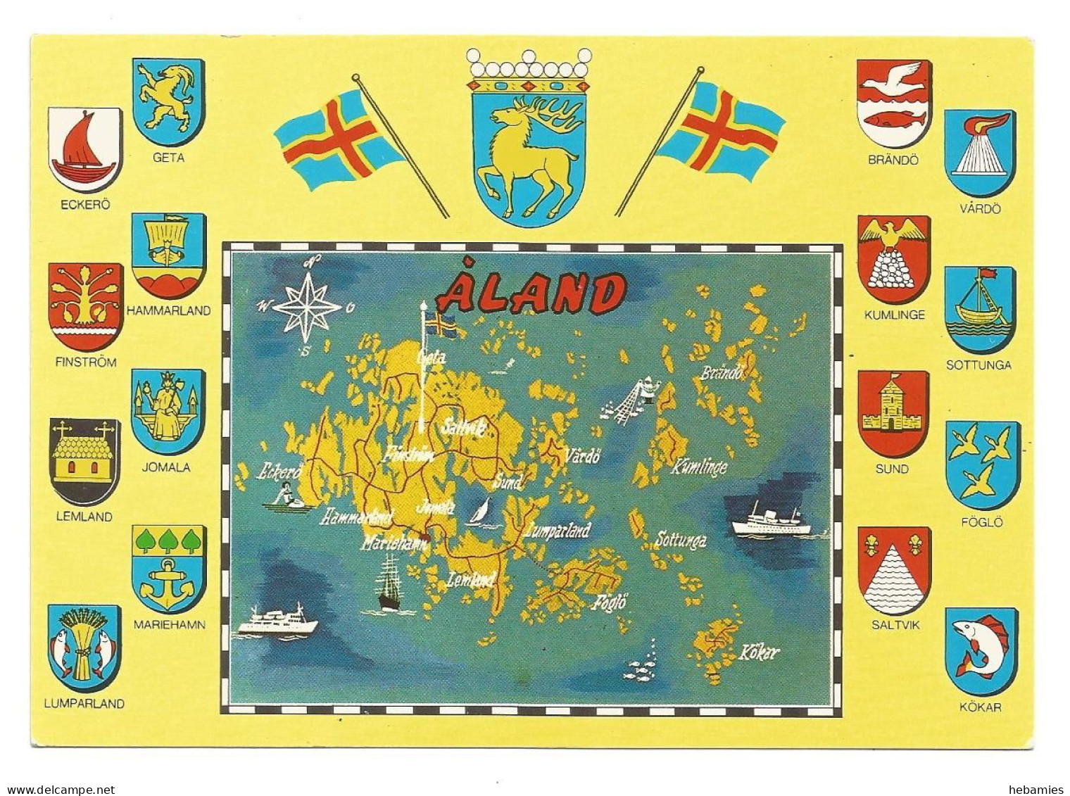 ÅLAND - COAT OF ARMS And MAP - FINLAND - - Finlande