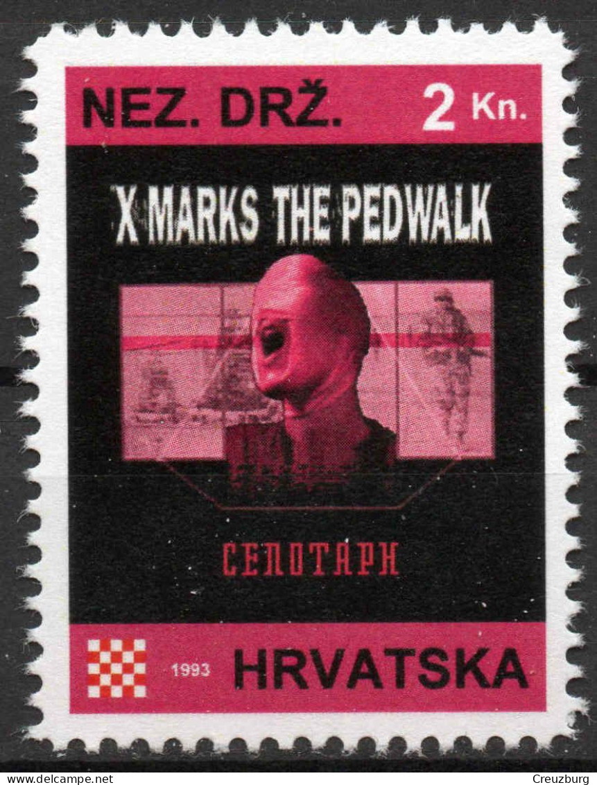 X Marks The Pedwalk - Briefmarken Set Aus Kroatien, 16 Marken, 1993. Unabhängiger Staat Kroatien, NDH. - Croatia