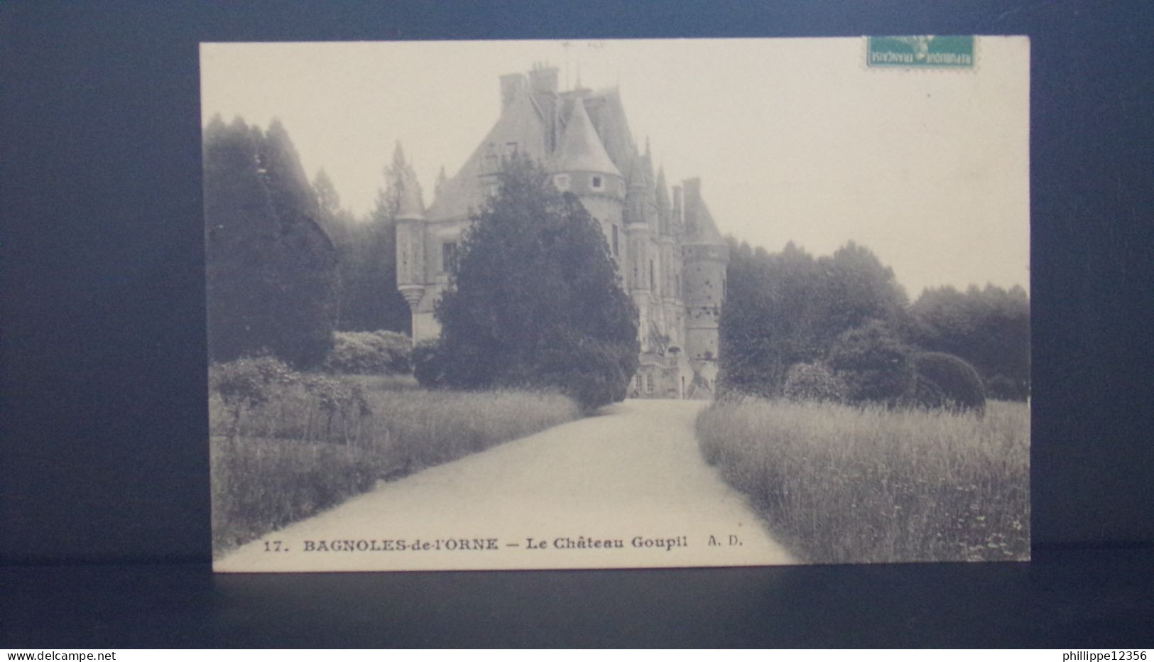 61266 . BAGNOLES DE L ORNE . LE CHATEAU GOUPIL . A. D.  OBLITEREE 1910 - Bagnoles De L'Orne