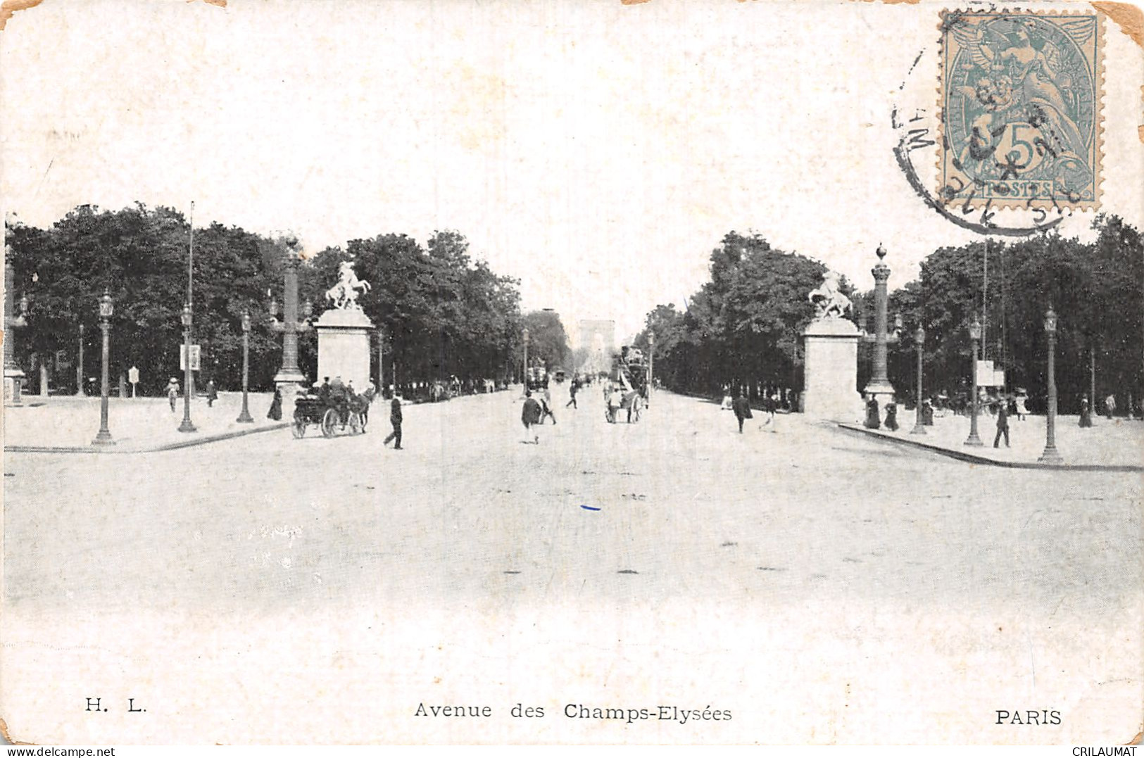 75-PARIS AVENUE DES CHAMPS ELYSEES-N°5164-C/0091 - Champs-Elysées