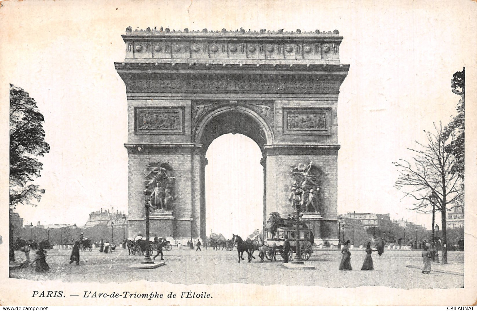 75-PARIS ARC DE TRIOMPHE DE L ETOILE-N°5165-C/0093 - Arc De Triomphe