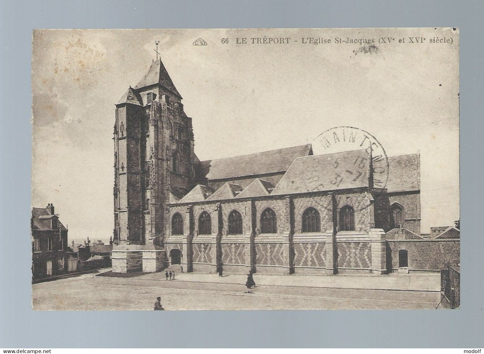 CPA - 76 - Le Tréport - L'Eglise Saint-Jacques - Circulée - Le Treport