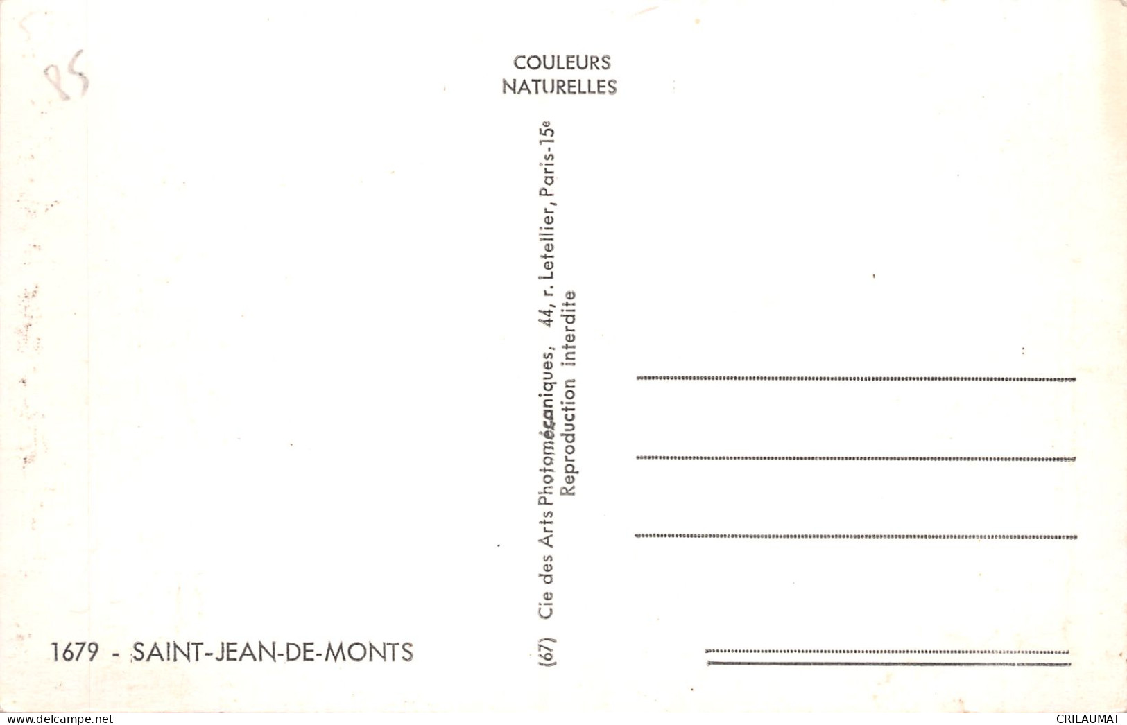85-SAINT JEAN DE MONTS-N°5165-E/0207 - Saint Jean De Monts