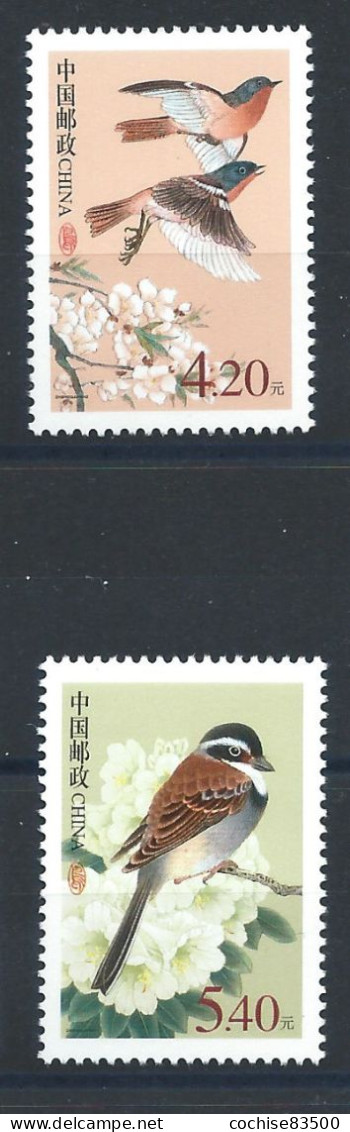 Chine N°3983/84** (MNH) 2002 - Faune "Oiseaux" - Nuovi