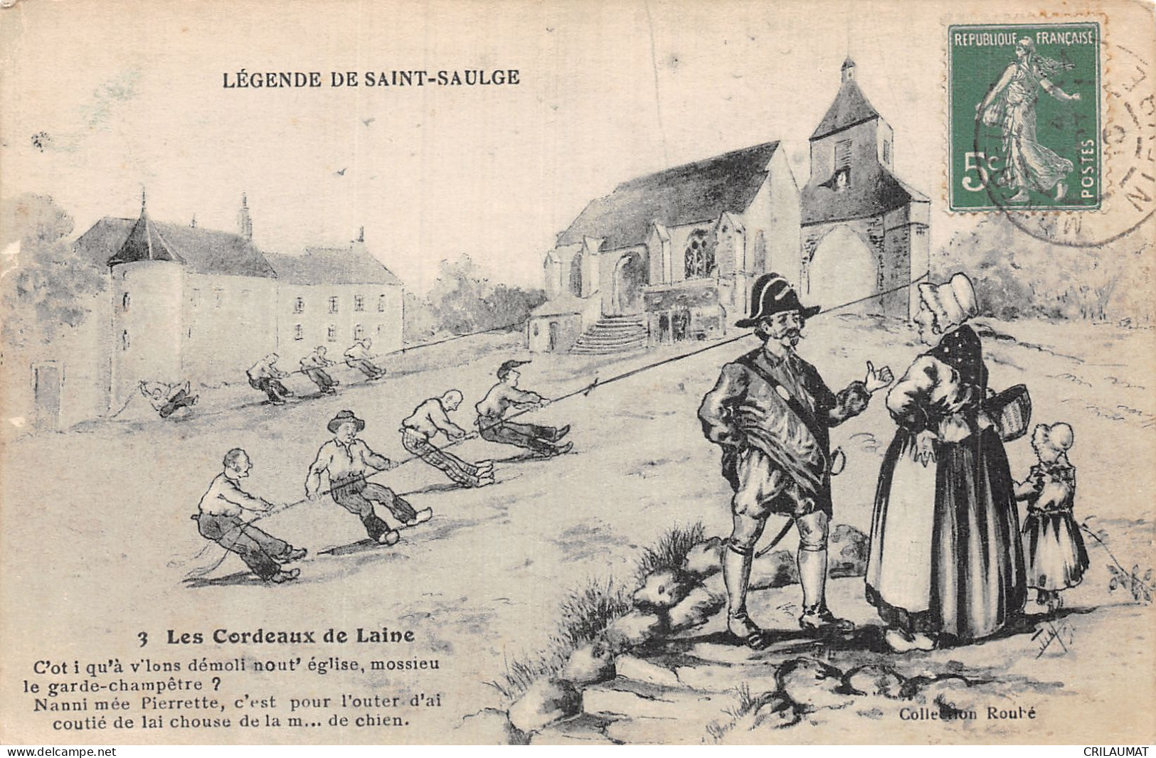 58-SAINT SAULGE FOLKLORE LES CORDEAUX DE LAINE-N°5165-G/0191 - Autres & Non Classés